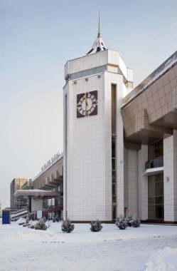 Grodno 'daki tren istasyonu. Beyaz Rusya