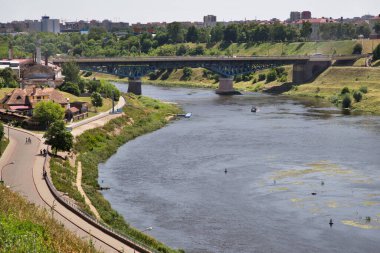 Grodno 'daki Neman Nehri. Beyaz Rusya