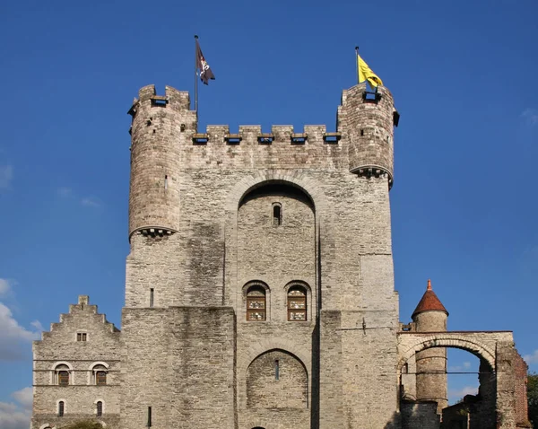 Ghent Teki Gravensteen Kalesi Belçika — Stok fotoğraf