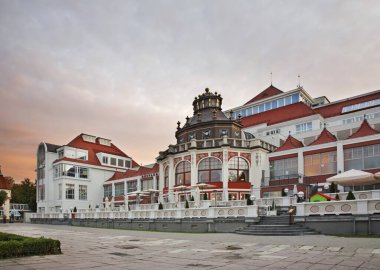 Sopot 'un manzarası. Polonya