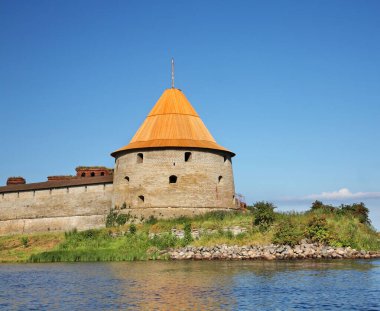 Shlisselburg 'daki Oreshek Kalesi. Leningrad Oblastı. Rusya