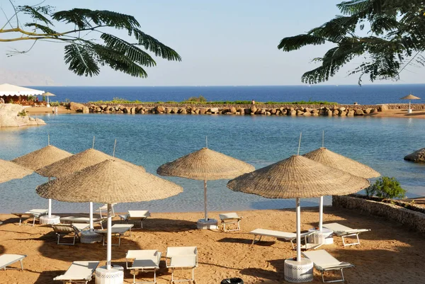 Strand Domina Coral Bay Hotelben Sharm Sheikh Vagyok Egyiptom — Stock Fotó
