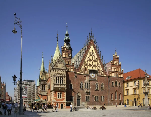 Adosado Market Square Wroclaw Polonia —  Fotos de Stock