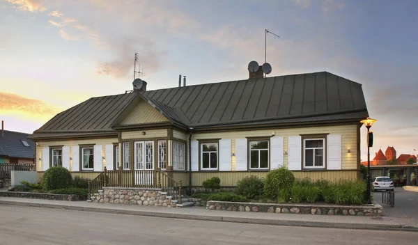 Apvalaus Stal Klubas Hotel Ulici Karaimu Trakai Litva — Stock fotografie