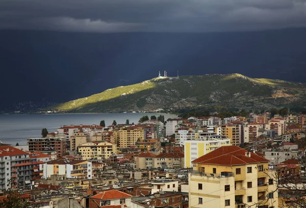 Vue Panoramique Pogradec Albanie — Photo