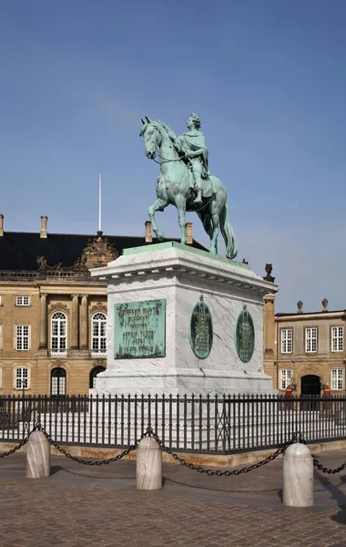 Estatua Ecuestre Federico Amalienborg Copenhague Países Bajos — Foto de Stock