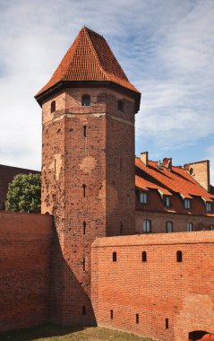 Malbork 'taki Tötonik Düzen Kalesi. Pomeranya Voyvodalığı. Polonya