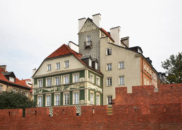 Pohled Starou Varšavu Starobylé Náměstí Polsko — Stock fotografie