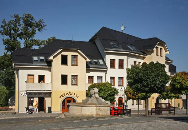 Tgm Praça Tomas Garrigue Masaryk Kamenicky Senov Região Liberec República — Fotografia de Stock