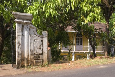 Goa eyaletindeki eski geleneksel ev. Hindistan