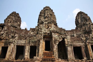 Prasat Bayon temple at Angkor Thom. Siem Reap province. Cambodia clipart