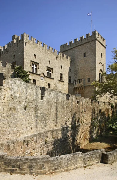 Palazzo Del Gran Maestro Dei Cavalieri Rodi Nella Città Rodi — Foto Stock