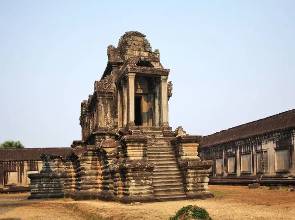 Bibliotheek Van Angkor Wat Hoofdtempel Provincie Siem Reap Cambodja — Stockfoto