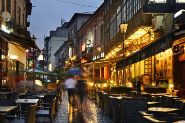 Bükreş 'teki eski bir kasaba. Romanya