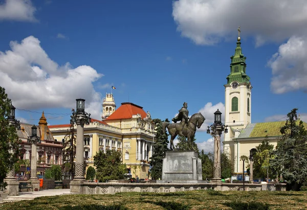Piata Unirii Union Square Oradea Roemenië — Stockfoto