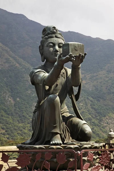 Skulptur Kloster Lin Lantau Hong Kong China — Stockfoto
