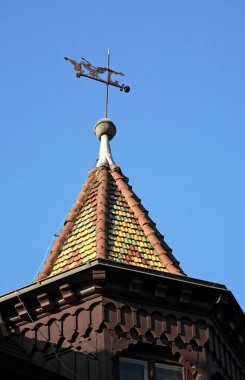 Innsbruck 'taki binanın bir parçası. Tyrol. Avusturya