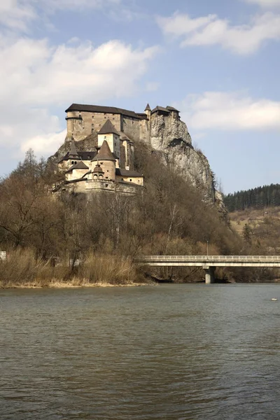 Castello Orava Oravsky Hrad Slovacchia — Foto Stock