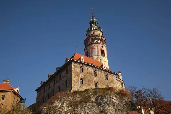 Burgturm Cesky Krumlov Tschechische Republik — Stockfoto