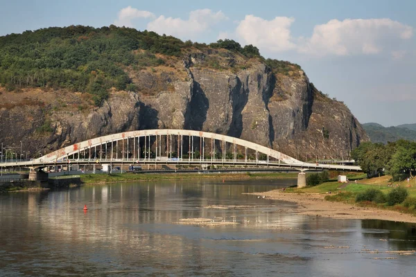 Ponte Del Benese Sul Fiume Elba Usti Nad Labem Repubblica — Foto Stock