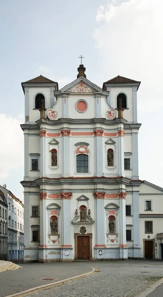 Gereja Adalbert Dari Praha Vojtech Usti Nad Labem Republik Ceko — Stok Foto