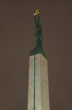 Riga 'daki özgürlük anıtı. Letonya