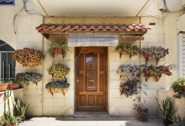 Bugibba 'nın manzarası. Malta