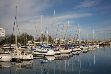 Larnaka 'daki Marina' da. Kıbrıs