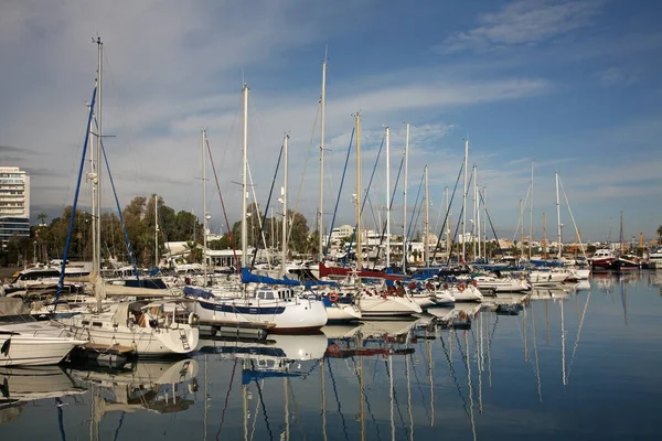 Larnaka Daki Marina Kıbrıs — Stok fotoğraf