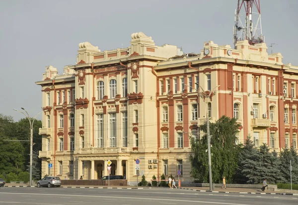 Rostov Don Daki Theatre Teatralnaya Meydanında Kuzey Kafkasya Demiryolu Yönetim — Stok fotoğraf