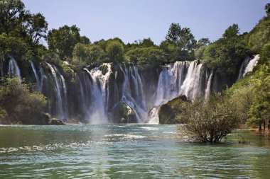 Ljubuski 'deki Kravice Falls. Bosna-Hersek
