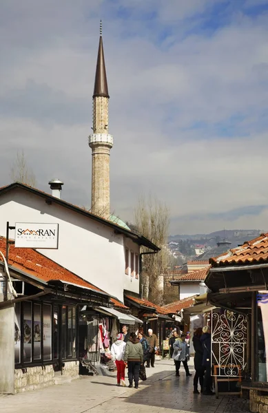 Bascarsija Velho Bazar Sarajevo Bósnia Herzegovina — Fotografia de Stock