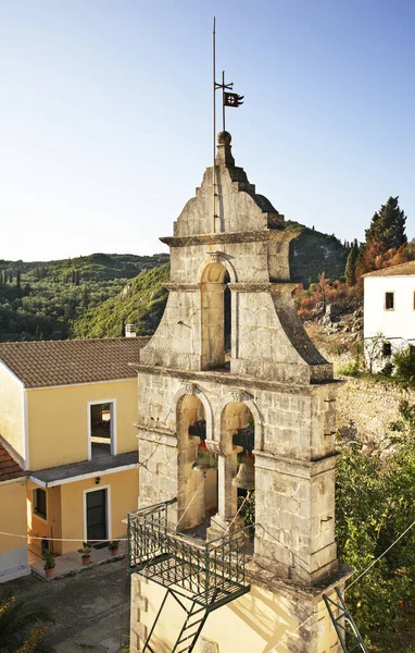 Belfry Lakones Ostrov Korfu Řecko — Stock fotografie