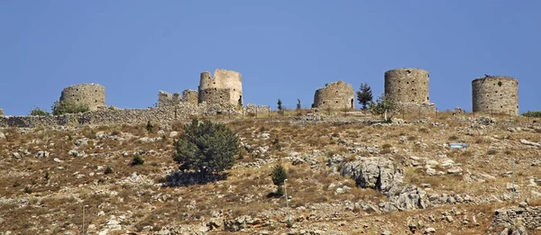 Pontikokastro Muiskasteel Ano Symi Griekenland — Stockfoto