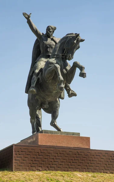 Denkmal Für Oka Gorodovikov Elista Republik Kalmückien Russland — Stockfoto