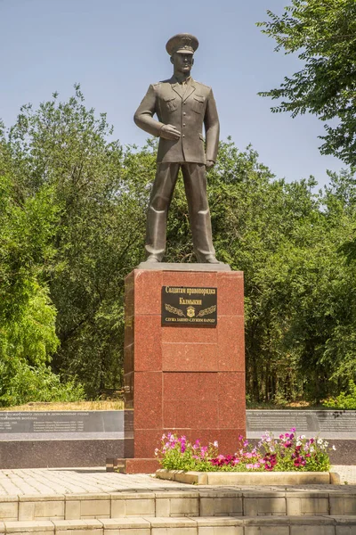 Monument Voor Soldaat Van Rechtshandhaving Van Kalmykia Heroes Steeg Elista — Stockfoto