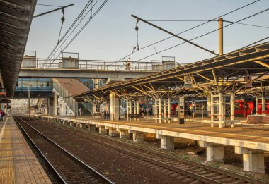 Mytishchi 'deki tren istasyonu. Rusya