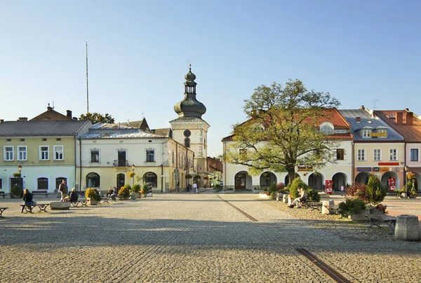 Krosno 'daki Pazar Meydanı. Polonya