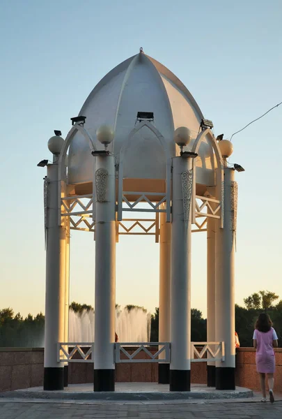 Pabellón Terraplén Del Río Ishim Nur Sultan Antigua Astana Kazajstán — Foto de Stock