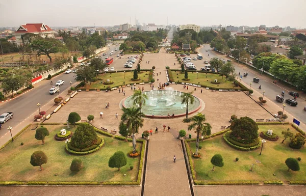 Park Patuxay Patuxai Vientiane Laos — Zdjęcie stockowe