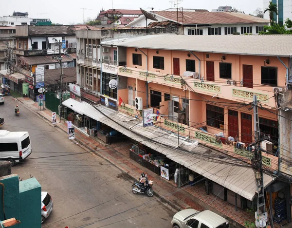 Vientiane Tipik Bir Sokak Laos — Stok fotoğraf