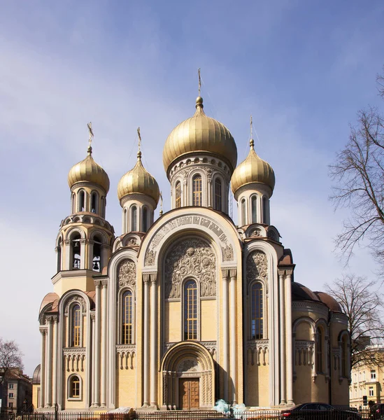 Εκκλησία Των Αγίων Κωνσταντίνου Και Μιχαήλ Στο Βίλνιους Λιθουανία — Φωτογραφία Αρχείου