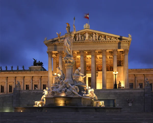 Rakouská budova parlamentu ve Vídni. Rakousko — Stock fotografie