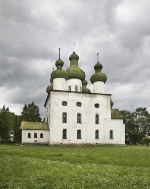 Cathedral hill in Kargopol. Church of St John the Baptist. Russia