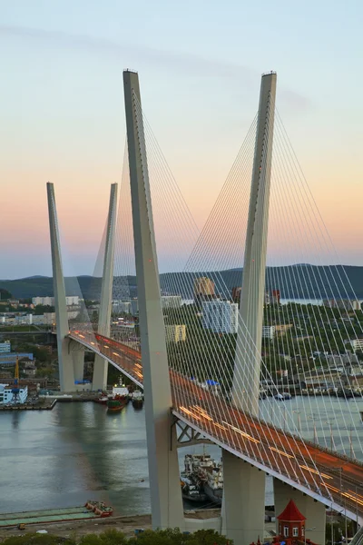 Golden Bridge in Vladivostok. Rusland — Stockfoto