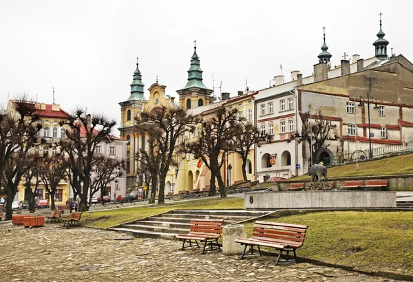 Piazza del Mercato a Przemysl. Polonia — Foto Stock