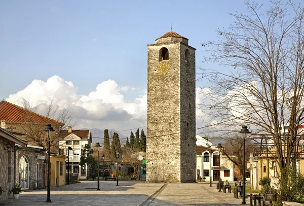 Podgorica 'daki Osmanlı saat kulesi. Karadağ