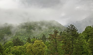 Kobarid yakınlarındaki manzara. Slovenya