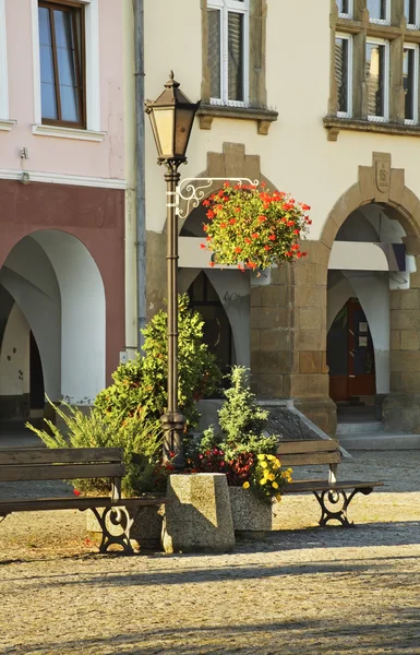 Krosno 'daki Pazar Meydanı. Polonya — Stok fotoğraf