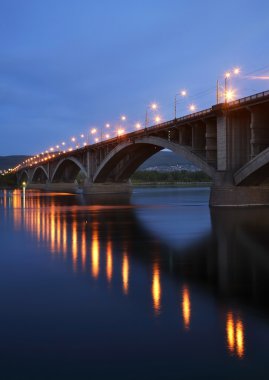 Krasnoyarsk ortak Bridge'de. Rusya